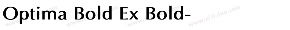 Optima Bold Ex Bold字体转换